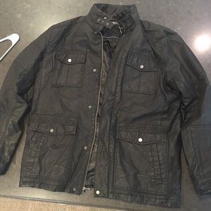 Kenneth Cole black faux leather jacket